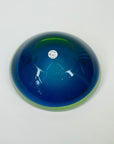 1940s BLUE AQUAMARINE SOMMERSO URANIUM GLASS OBLONG BOWL