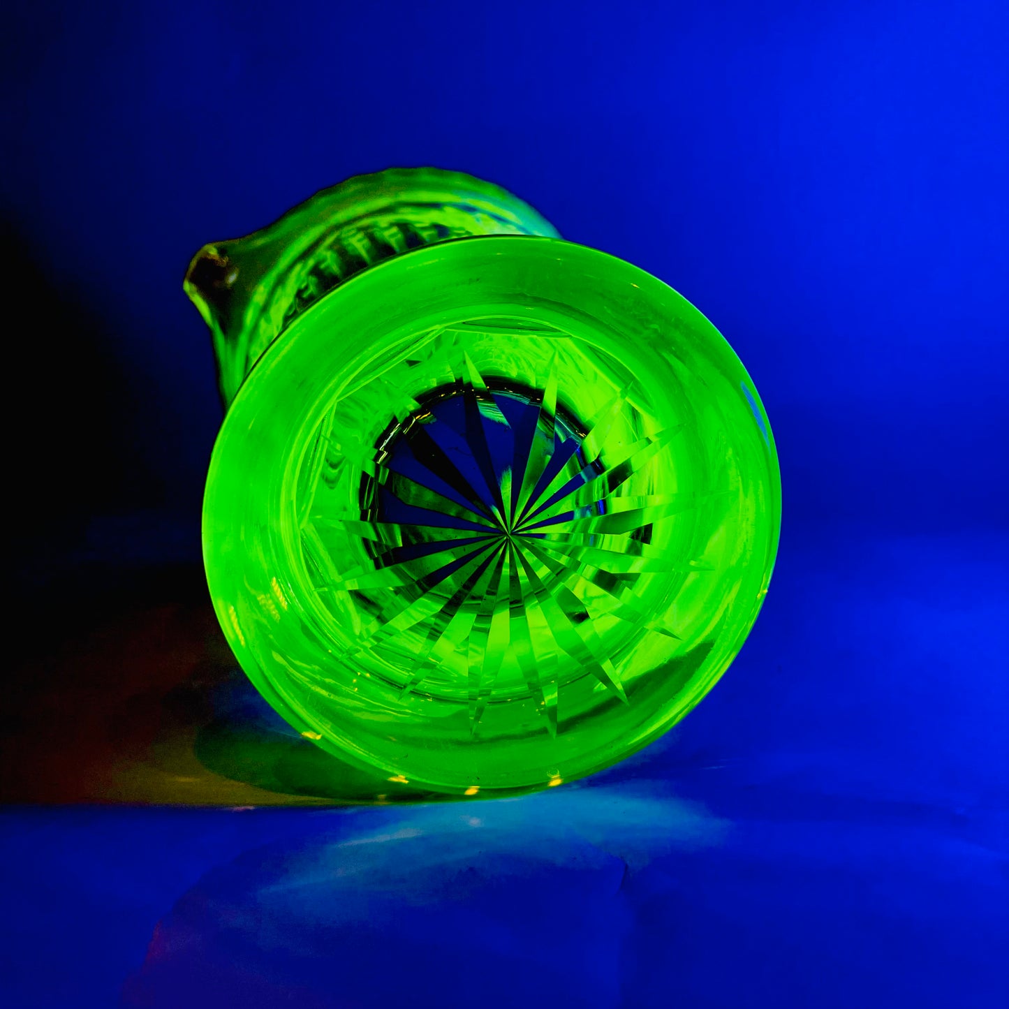 ANTIQUE URANIUM GLASS JUG