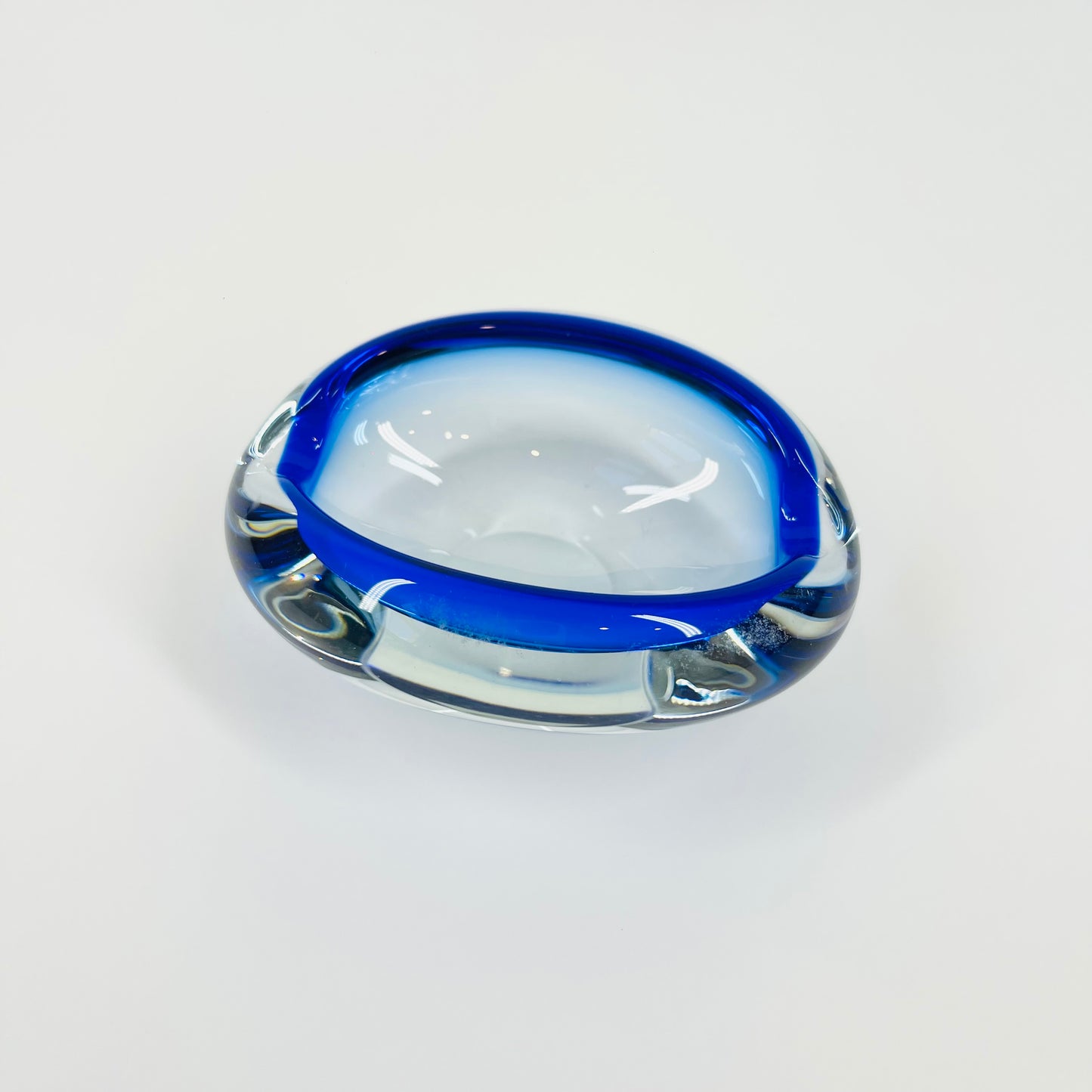 1950s MURANO COBALT BLUE SOMMERSO BOWL/ASHTRAY