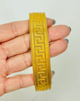 ANTIQUE MESH GREEK KEY BUCKLE TASSELS BRACELET