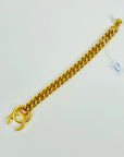 1995 CHANEL CC LOGO TURNKEY BRACELET