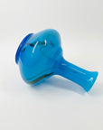1970s JAPANESE CASED BLUE END OF DAY GLASS POSY VASE