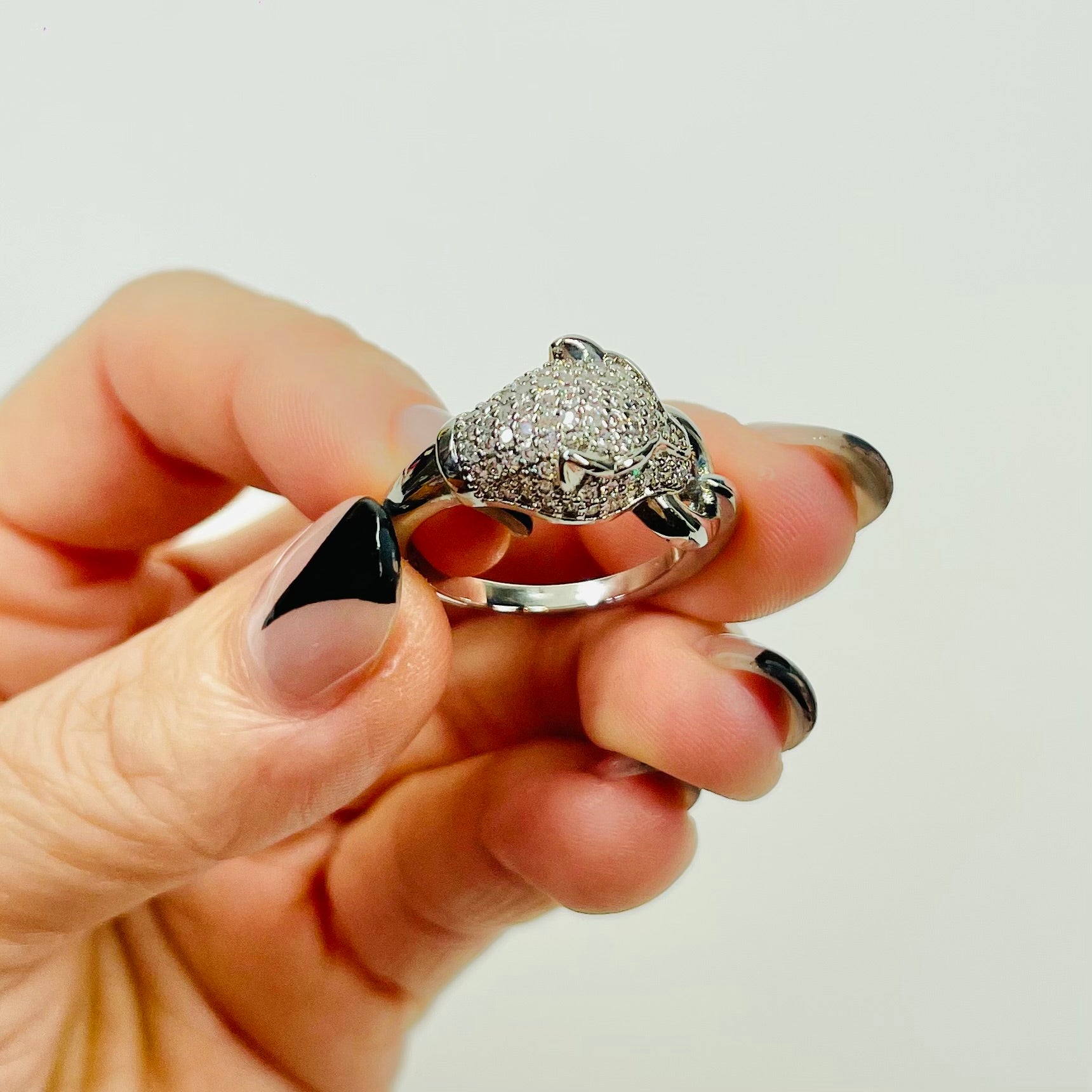 1980s STERLING SILVER PANTHER RING