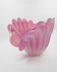 1950s PINK MURANO OPALINE GLASS CLAM SHELL BOWL (XL)