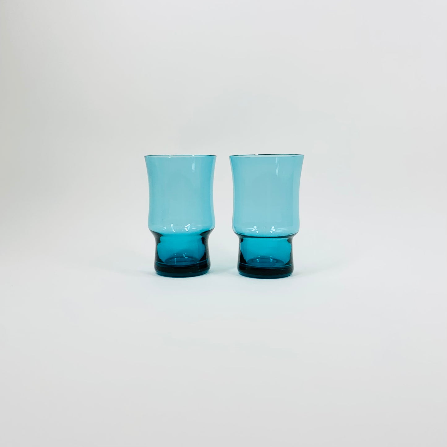 Rare complete Space Age Swedish turquoise blue glass pitcher/jug set with matching glasses and swizzle stick