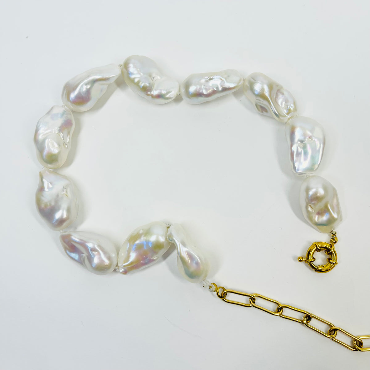HANDMADE FRESHWATER BAROQUE PEARLS NECKLACE