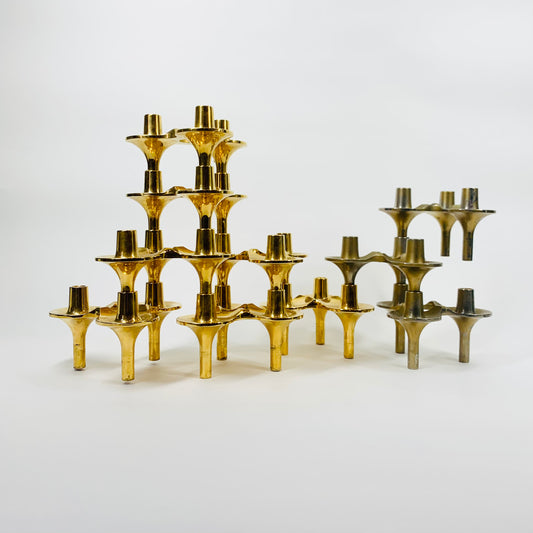 60s STOFF NAGEL BRUTALIST CANDLE HOLDER (67 BRASS)