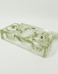 ANTIQUE VICTORIAN DESK GLASS INK WELL SET