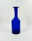 ANTIQUE MOUTH BLOWN COBALT BLUE BOTTLE VASE