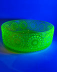 MIDCENTURY FINNISH URANIUM GLASS GRAPPONIA BOWL BY NANNY STILL FOR RIIHIMAEN LASI