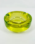 1940s LIME GREEN MURANO URANIUM SOMMERSO GLASS BOWL/ASHTRAY