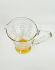 ANTIQUE STUART AMBER ETCHED CRYSTAL JUG SET