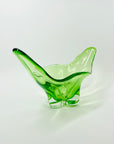 1970s JAPANESE GREEN SOMMERSO GLASS FLAME BOWL