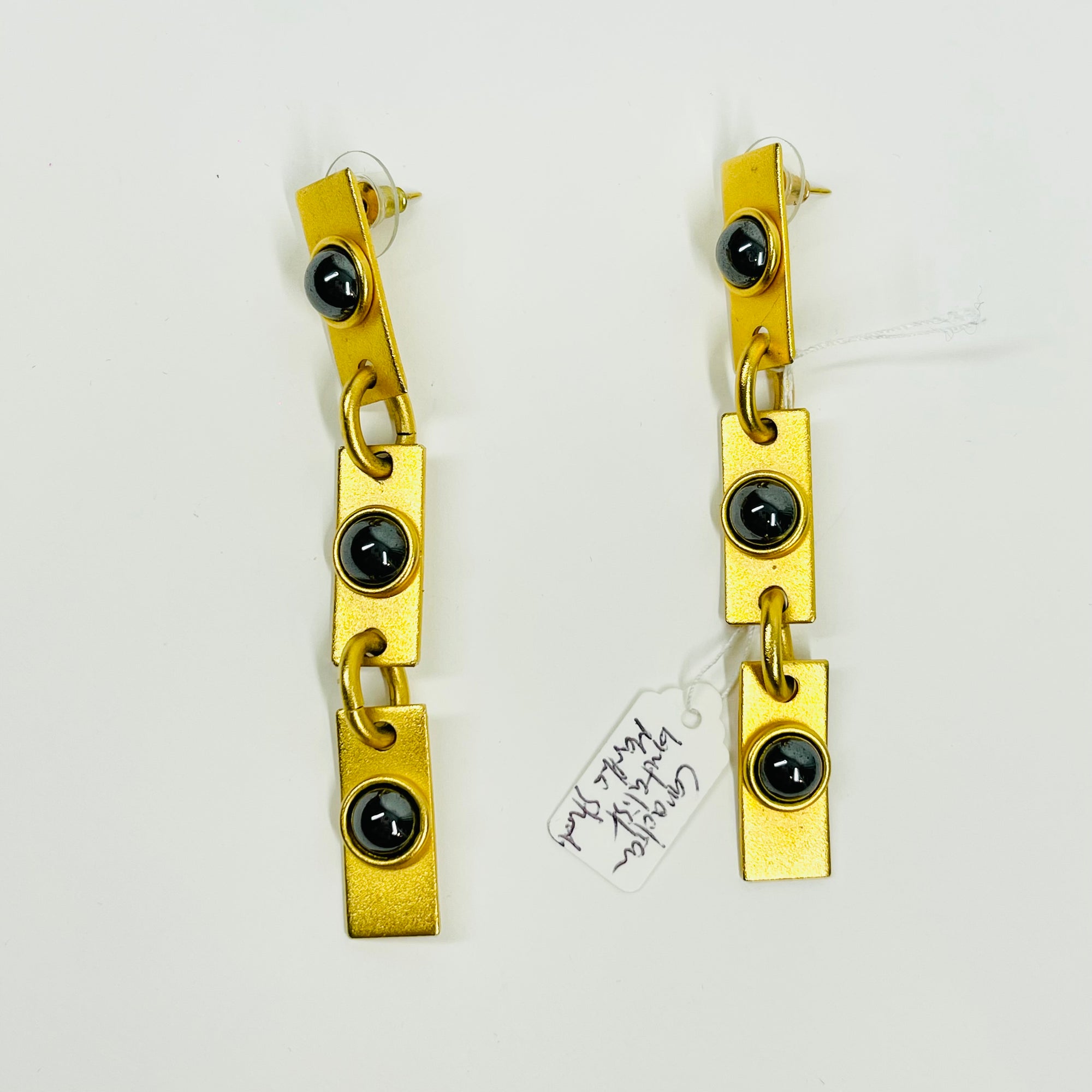 1970s CANADIAN BRUTALIST EARRINGS BROOCH SUITE BY MARTHA STURDY