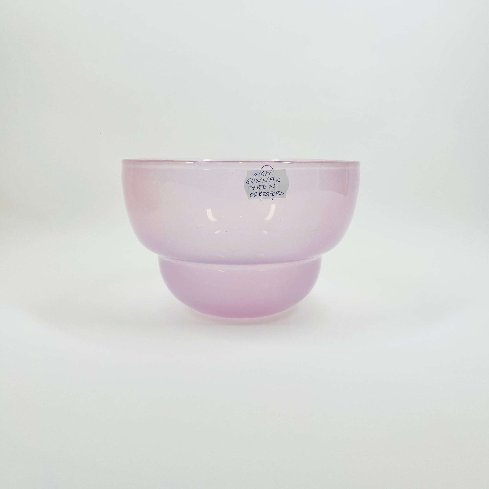 1960s COLOUR OPALESCENT GLASS BOWL BY GUNNAR CYREN FOR ORREFORS
