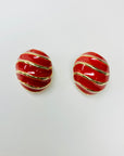 70s BARCS RED ENAMEL NECKLACE SUITE