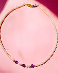 1950s FRESHWATER PEARL AMETHYST NECKLACE