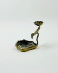 ANTIQUE JAPANESE BRASS LOTUS INCENSE BURNER