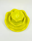 1960s SWEDISH YELLOW LEMON CASED GLASS BOWL BY INGEBORG LUNDIN FOR ORREFORS