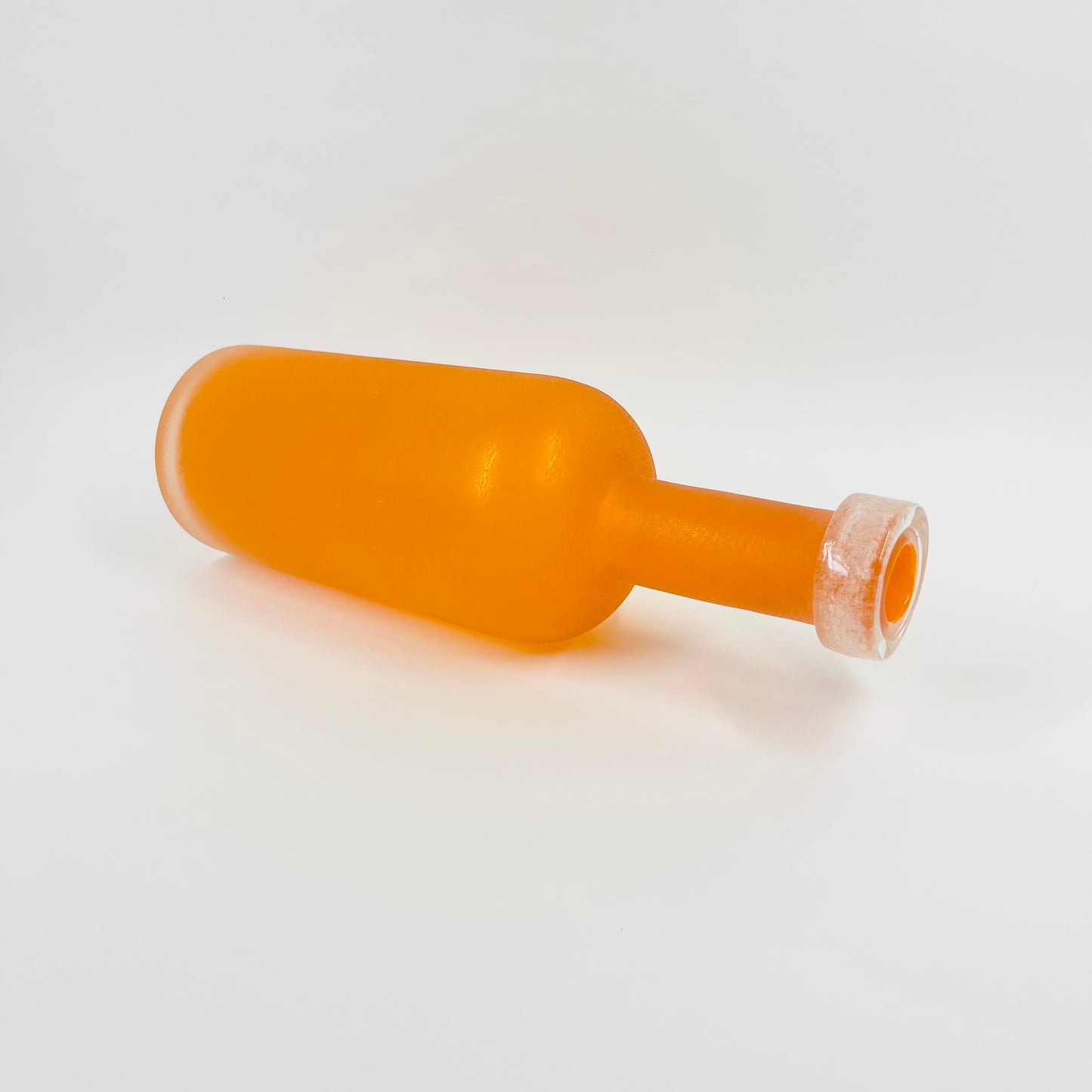 80s ACID WASHED ORANGE GLASS BOTTLE