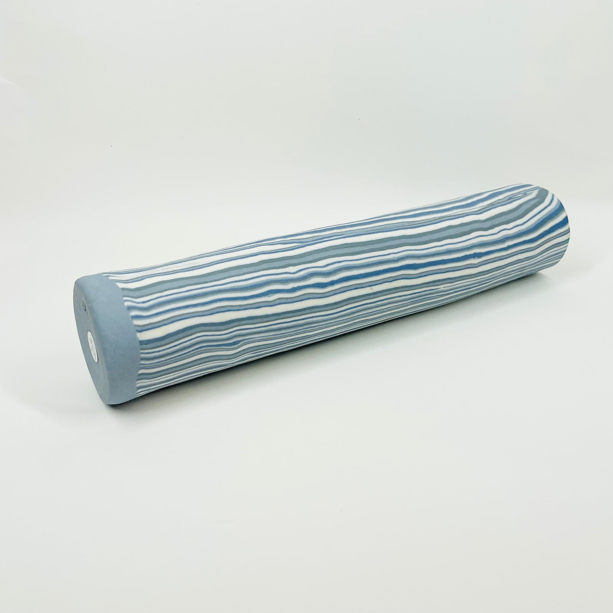 VINTAGE JAPANESE BLUE STRIPES PORCELAIN IKEBANA VASE