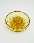 ANTIQUE ART DECO AMBER GLASS MINI FLOAT BOWL/VASE