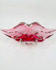 1950s MURANO PINK OMBRE SOMMERSO GLASS LIPS BOWL