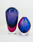 1990s HAZE PURPLE PINK SOMMERSO GLASS VASE BY ERICA LAGERBIELKE FOR KOSTA BODA
