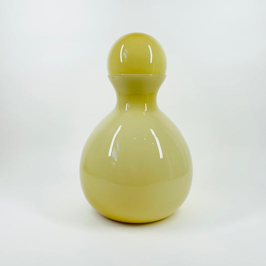 1950s CASED BUTTERSCOTCH EMPOLI GLASS DECANTER