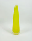 1960s YELLOW LEMON OPALESCENT GLASS POSY VASE BY ARTHUR PERLY FOR SKRUF GLAS