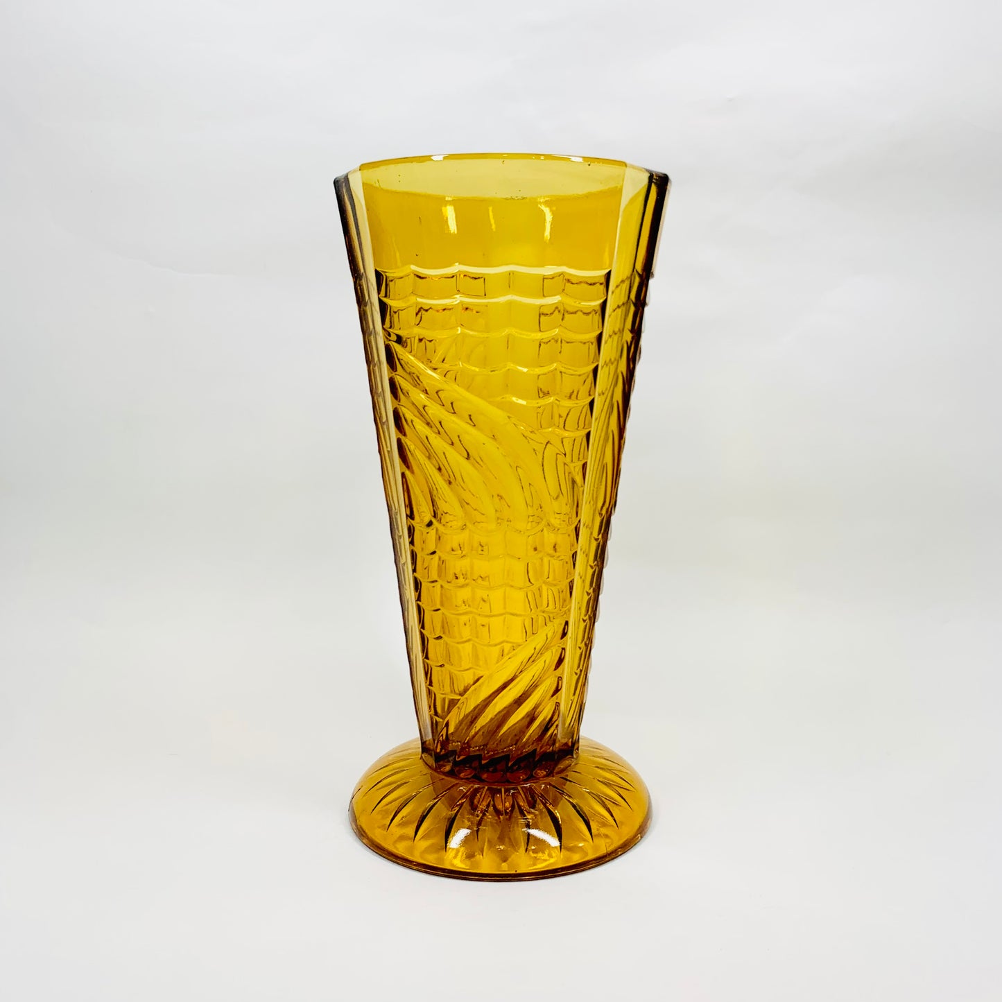 ART DECO AMBER VASE