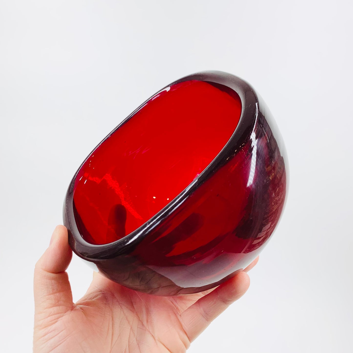 MCM MURANO RED TRINKET BOWL