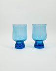 1950s POLISH TURQUOISE BLUE GLASS PAPERWEIGHT GLASSES