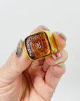 1980s CHANEL GRIPOIX AMBER SEAL RING
