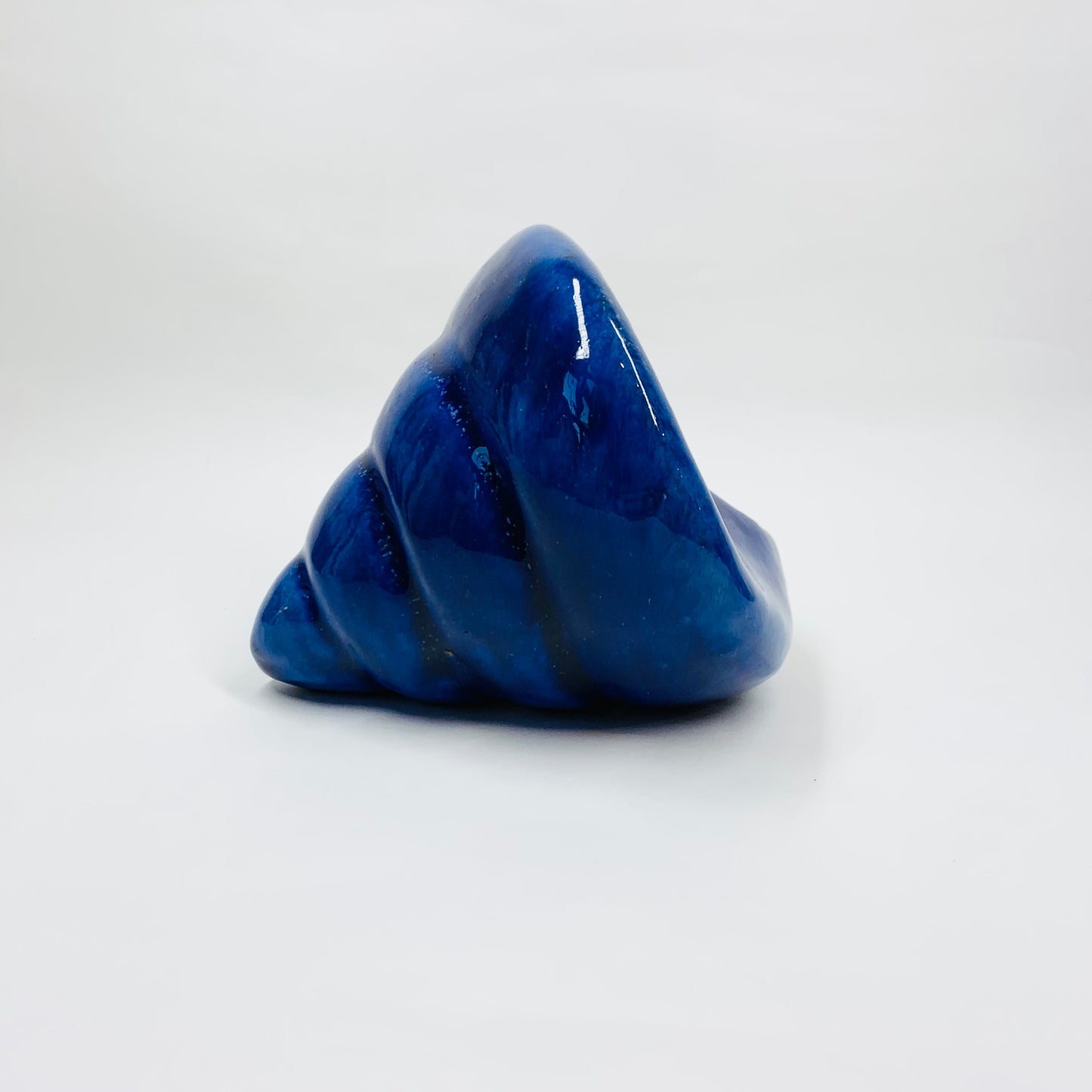 1970s COBALT BLUE POTTERY SHELL