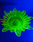 STARBURST URANIUM GLASS BOWL