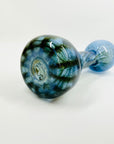 1980s KOSTA BODA MOUTH BLOWN BLUE ART GLASS VASE BY GORAN WARFF