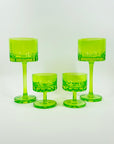 ART DECO URANIUM GLASS COUPE