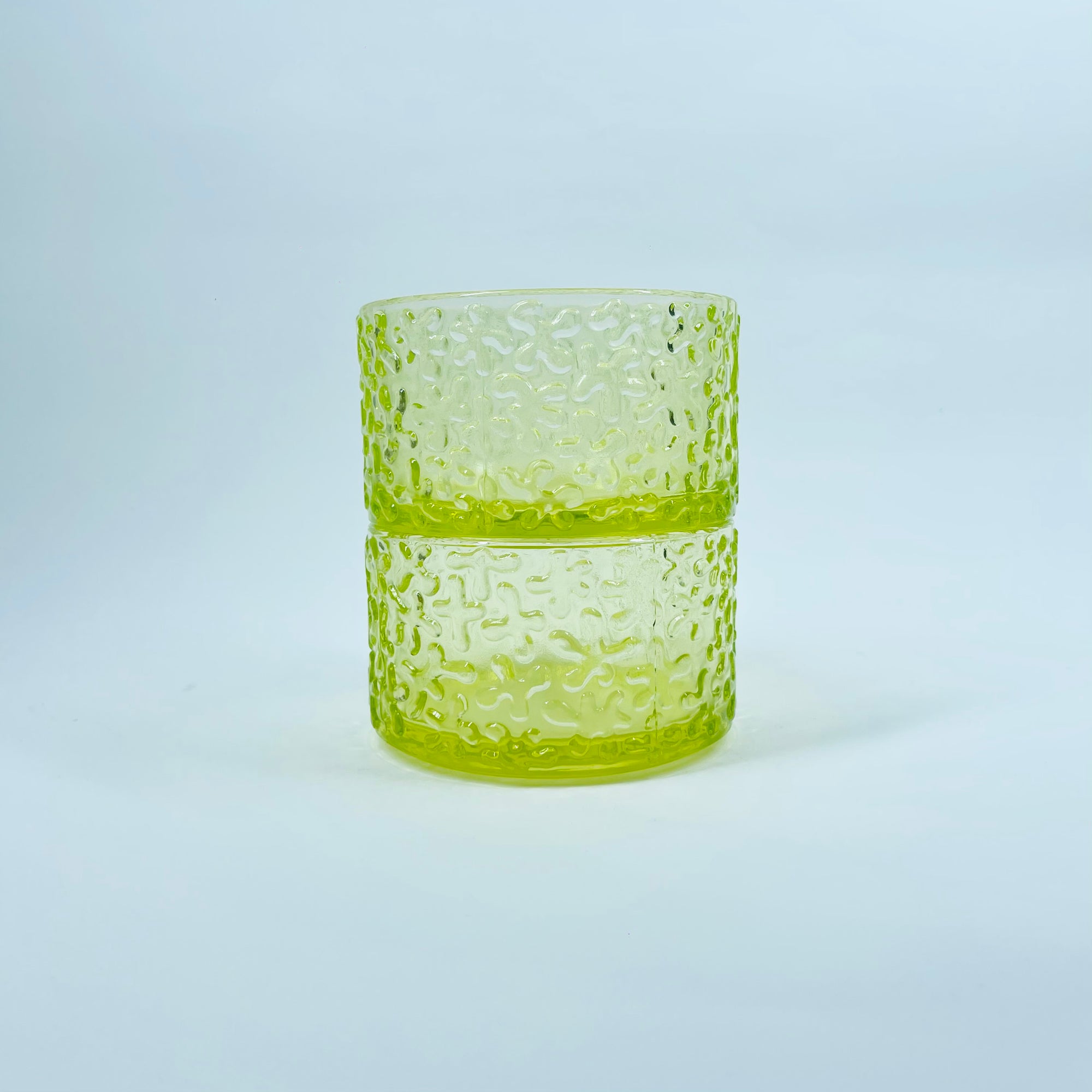 MIDCENTURY FINNISH URANIUM GLASS JESPERI BOWL BY ERKKITAPIO SIIROINEN FOR RIIHIMAEN LASI
