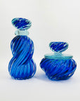 1930s MURANO COBALT BLUE TWIST SOMMERSO GLASS DECANTER