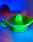 ANTIQUE AMERICAN GREEN JADEITE MILK URANIUM GLASS JUICER
