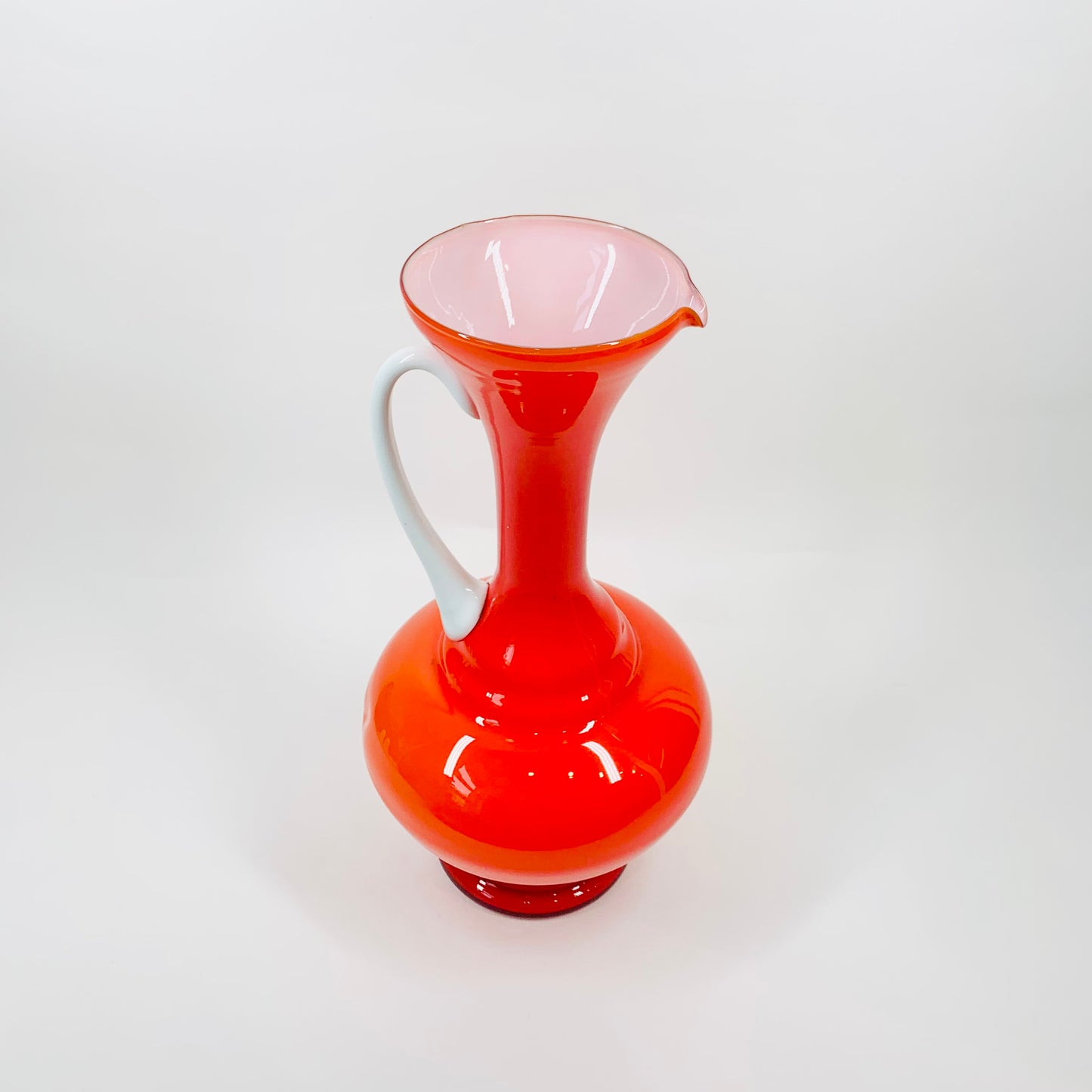 60s CASED ORANGE JUG/VASE