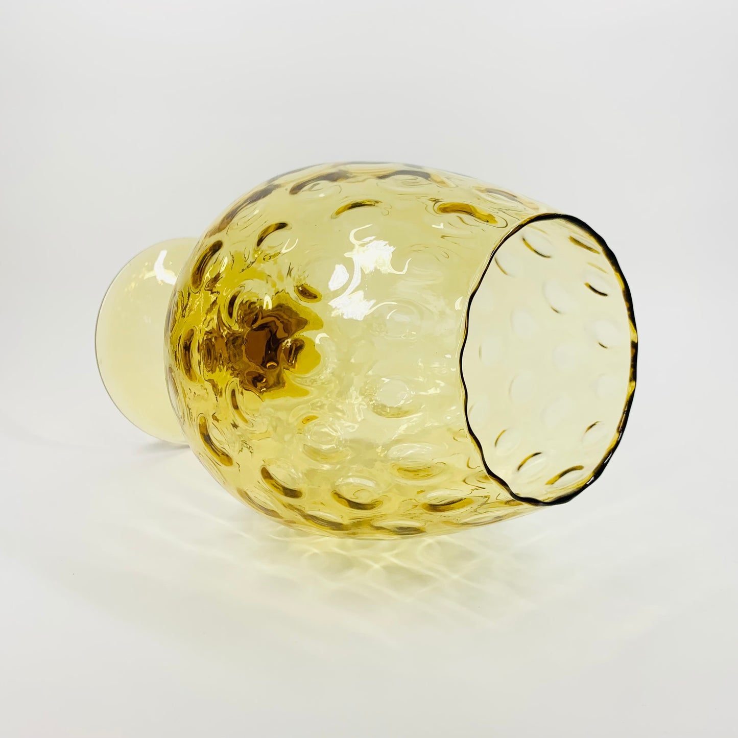 1950s AMBER VASE/BRANDY BALLOON