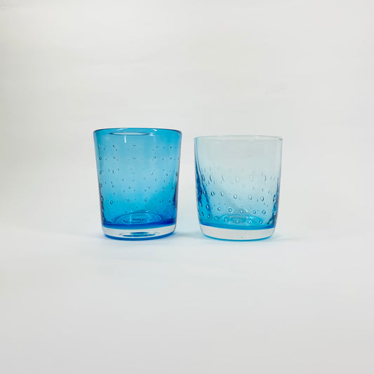 MOUTH BLOWN BLUE GLASSES
