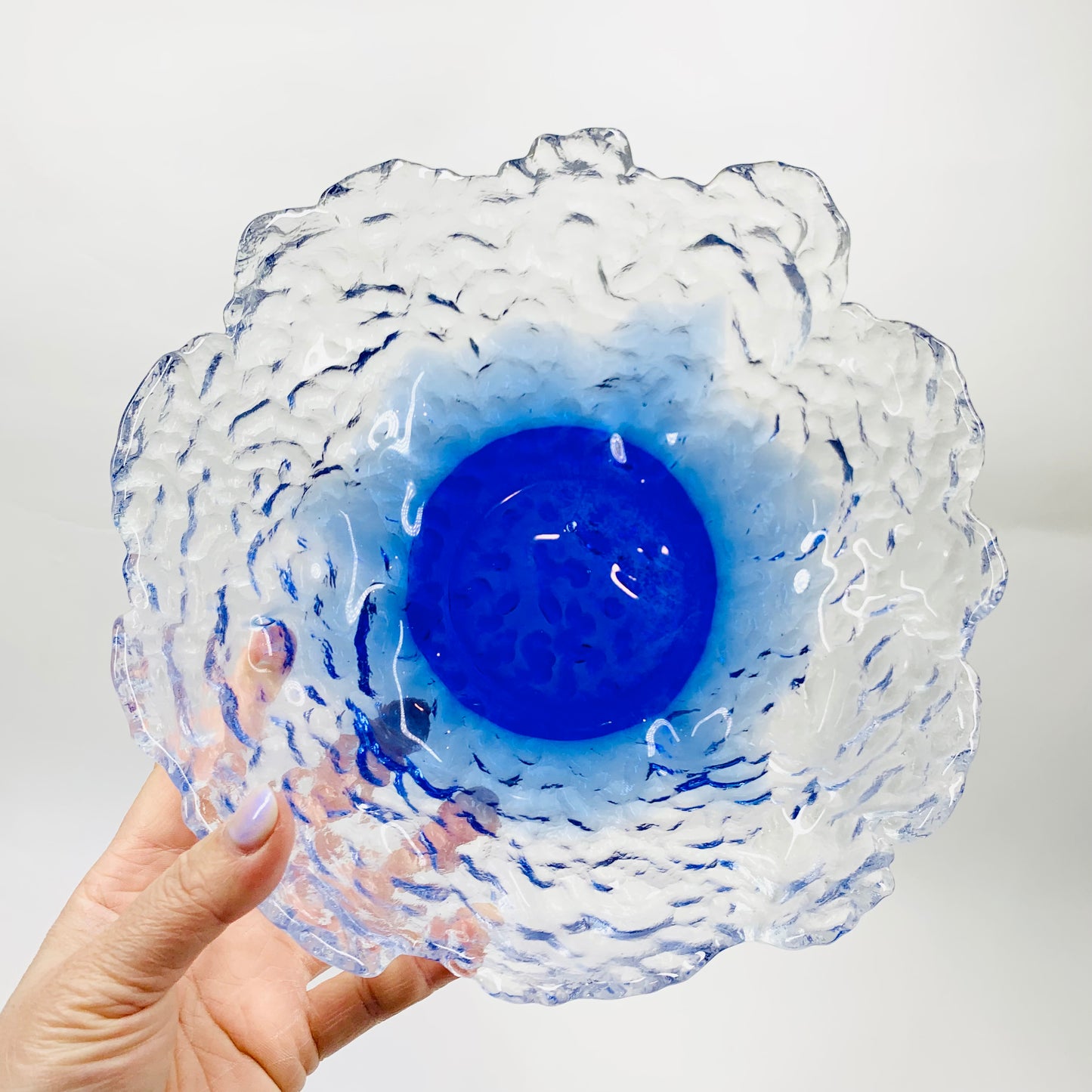 BLUE ICE GLASS BOWL