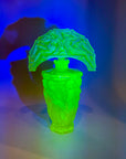 URANIUM GLASS BACCANTES PERFUME BOTTLE