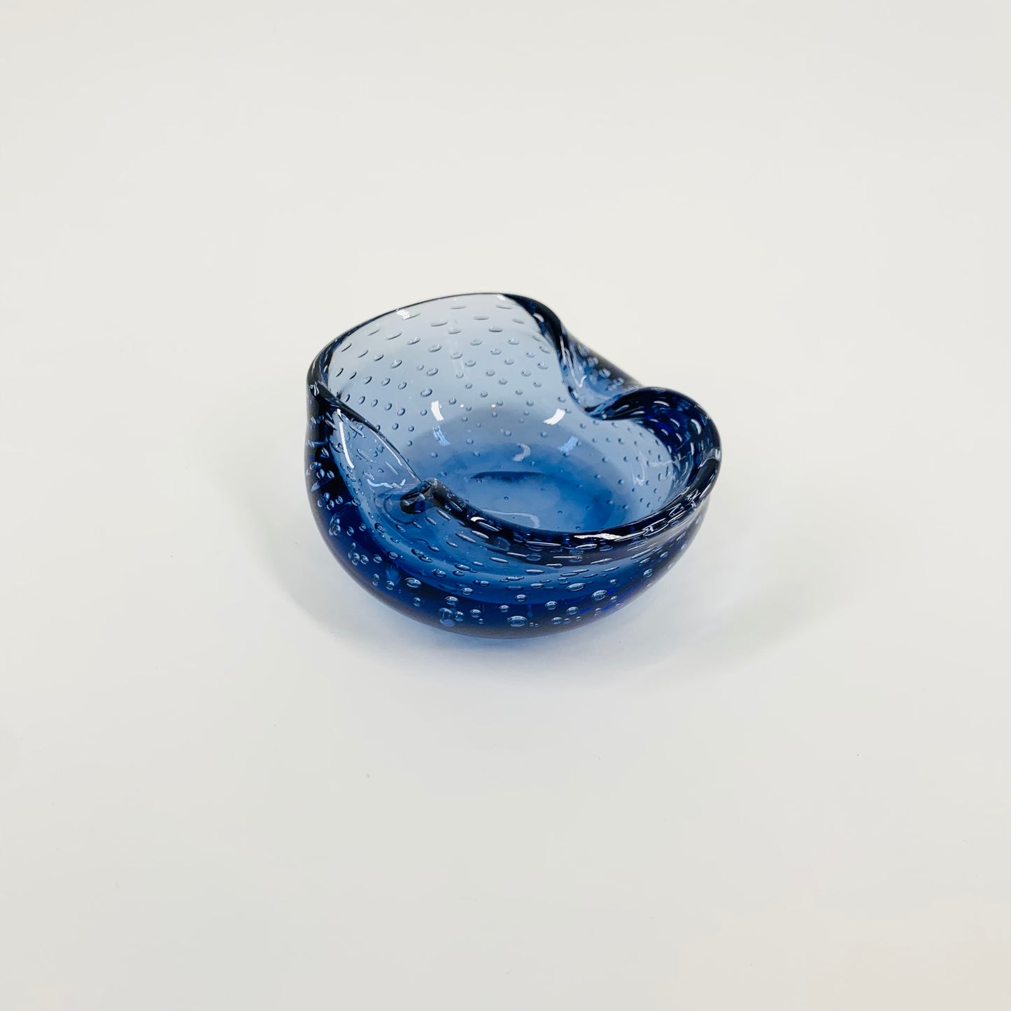 1950s MURANO PERIWINKLE PINCHED BOWL/ASHTRAY