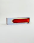 1950s RED YELLOW NEODYMIUM SMALL BLOCK MANDRUZZATO VASE