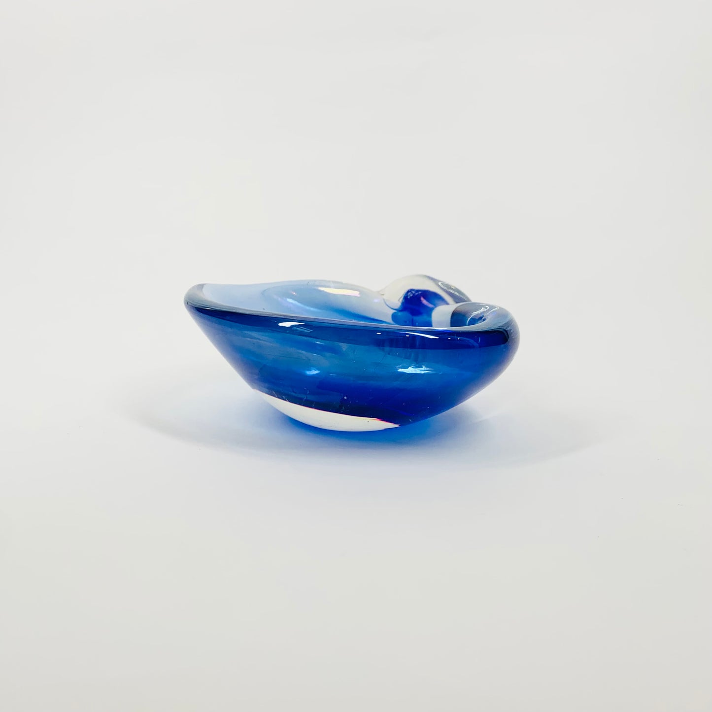 1970s MURANO COBALT BLUE SHELL BOWL/ASHTRAY