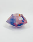 1980s SWEDISH PINK PURPLE SATIN GLASS BOWL BY MONICA BACKSTROM FOR KOSTA BODA